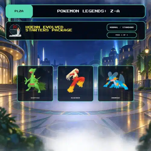 Hoenn Evolved Starters Package, Normal, Standard box view for Pokemon Legends: Z-A.