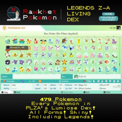 Pokemon Home: Pokemon Legends Z-A Living Dex - Box View 1