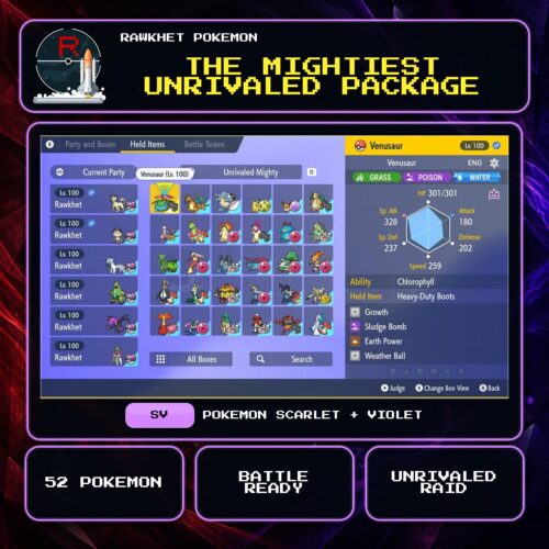 The Mightiest Unrivaled Package for Pokemon Scarlet and Violet.