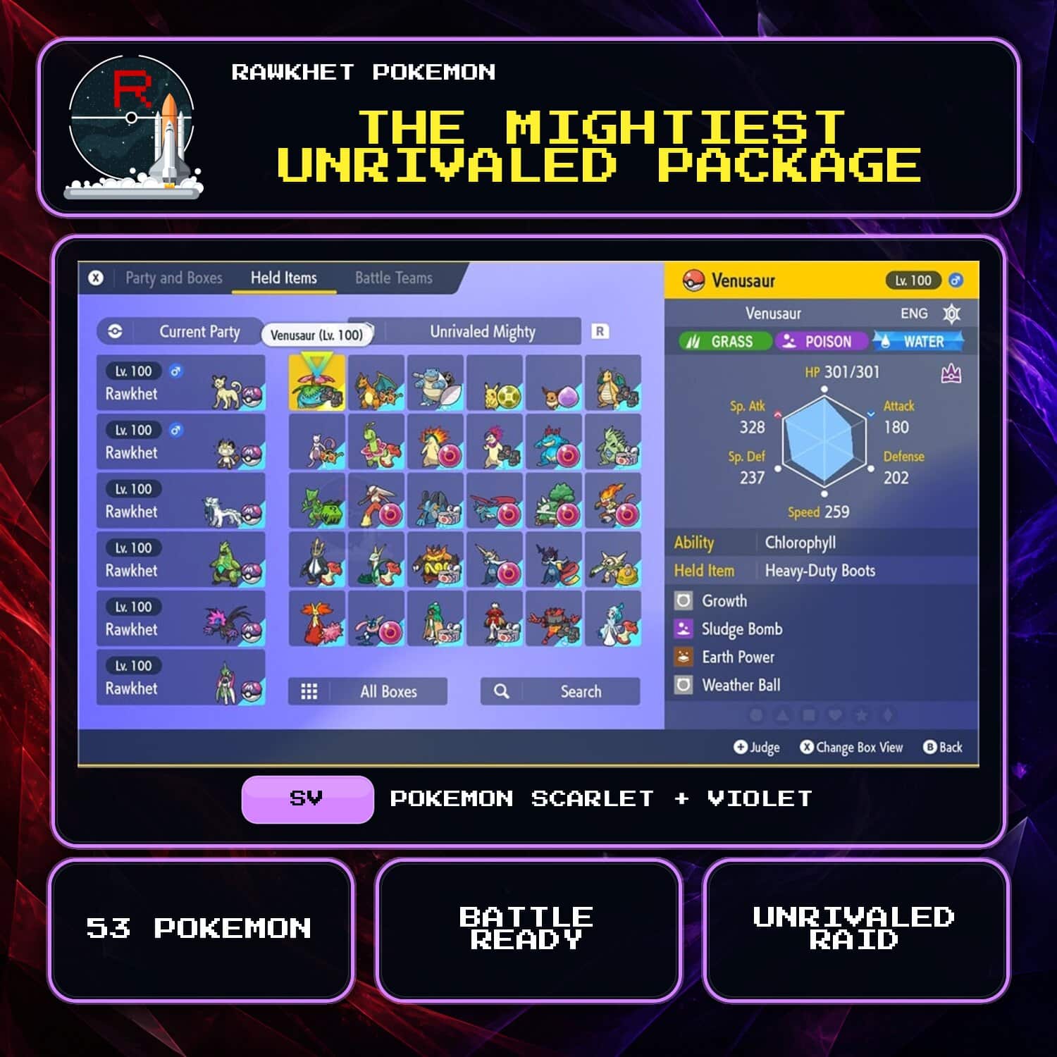 The Mightiest Unrivaled Package for Pokemon Scarlet and Violet The Mightiest Unrivaled Package for Pokemon Scarlet and Violet.